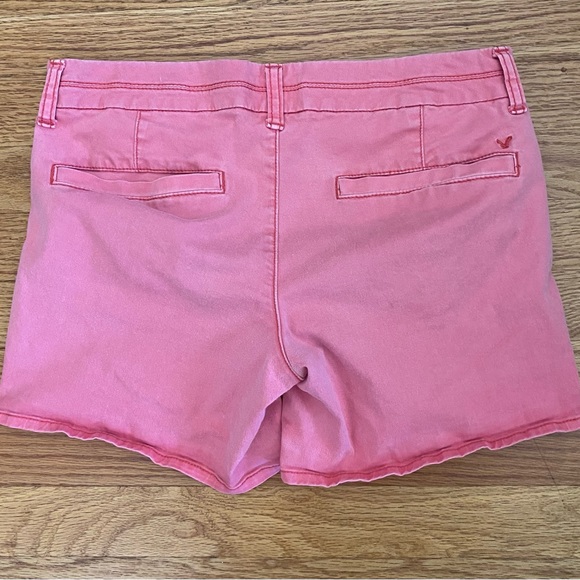 American Eagle Outfitters Shorts Women’s Sz 6 Pink /Salmon Stretch Midi Pockets - Picture 6 of 10